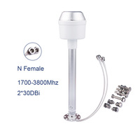 Antenne MIMO 4G 5G 1700-3800MHz pour alimentation 3G LTE Wi-Fi extérieur, antenne externe 2x30dBi pour routeur, alimentation MIMO 5G pour antenne parabolique ou grille
