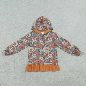 Camisetas con capucha de flores de manga larga para niñas y niños, ropa de otoño - Product Image 2
