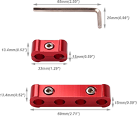 Kit de 3 séparateurs de fils de bougies d'allumage universels en aluminium pour moteur de voiture, avec pinces organisatrices pour câbles de 8 mm, 9 mm et 10 mm