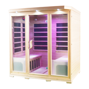 Canada Hemlock 4 Person Carbon <b>Heater</b> Far Infrared Sauna for <b>Home</b> Use - Product Image 3