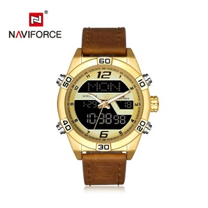 Drioshipping NF9128M Hombres LED Digital & Reloj de pulsera de cuarzo Cuero Auto Fecha Reloj de pulsera - Product Image 3