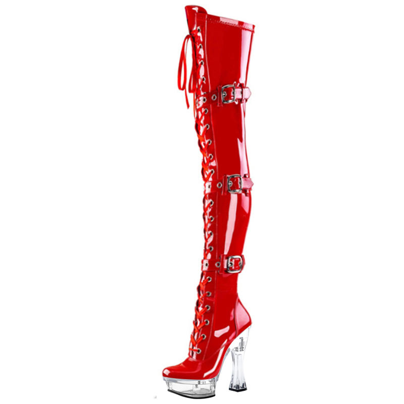Nightclub Gothic 14cm Heel Pole Dance Boots Cross Dressing
