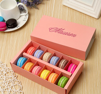 Boîte à tiroir en papier pour chocolat mignon, boîte en papier pour dessert sucré, boîte en papier pour biscuits, boîte en papier pour macarons 6 12