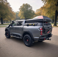 Couverture de benne de pick-up en alliage d'aluminium ultra-plat, type tonneau rigide, avec levage manuel, étanche et verrouillable