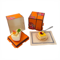 Boîte en papier carrée de petite taille OEM ODM pour boulangerie, boîte d'emballage alimentaire de qualité supérieure pour gâteaux, biscuits, desserts