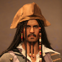Mannequin réaliste en Silicone, 1 pièce, figurine homme de Pirate, Captain Jack, instrument en cire