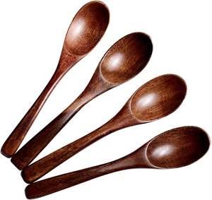 Juego de Cucharas Ecológicas de Madera para Cocina, Personalizadas, Mini, con Logotipo Grabado, Naturales y Respetuosas con el Medio Ambiente - Product Image 1