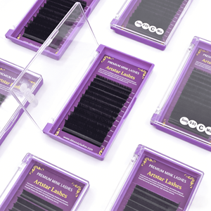 <span class=keywords><strong>Cils</strong></span> individuels faits à la main en PBT coréen noir mat, certifiés ISO/CE, fournitures d'extensions <span class=keywords><strong>de</strong></span> <span class=keywords><strong>cils</strong></span>, plateaux <span class=keywords><strong>de</strong></span> marque privée - Product Image 4