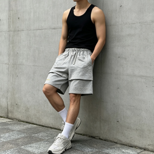 Pantalones Cortos Deportivos de Alta Calidad Personalizados con Cordón Ajustable, Pantalones Cortos de Algodón Terry para Gimnasio, Verano, para Hombre - Product Image 1