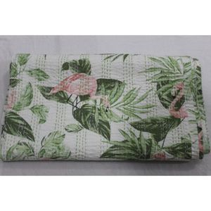 Ethnic <b>Indian</b> Kantha Bedspread & <b>Quilt</b> Handmade Printed Cotton Washable Soft Eco-Friendly Home Decor for Great Price - Product Image 2