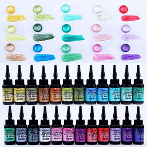 YS prix usine 24 couleurs UV diamant paillettes colle colorant durcissement résine époxy colle Pigment bricolage couleur artisanat fabrication de bijoux matériaux - Product Image 5