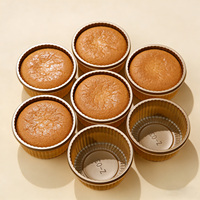 Barquettes cylindriques personnalisées en plastique PP de qualité alimentaire, écologiques, jetables, recyclables, avec estampage à chaud doré, pour gâteaux et mooncakes