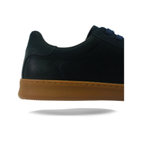 Baskets décontractées pour hommes en cuir suédé véritable, à semelle plateforme en caoutchouc épais, basses, à lacets, style vintage, pour la marche