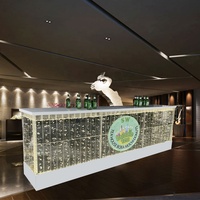 Comptoir lumineux LED décoratif, mur de bulles d'eau, bar, hôtel, cave à vin, centre commercial, plastique acrylique transparent, taille personnalisable, moderne