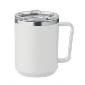 Mug à café promotionnel personnalisé avec logo, écologique, 400 ml, en acier inoxydable, avec couvercle jetable en PP et couvercle coulissant pour la boisson - Product Image 2