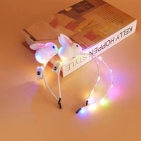 Vente flash Bandeaux de Pâques Bandeaux de lapin Bandeaux lumineux LED pour Halloween Noël Fête Concert Accessoires pour cheveux