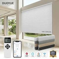 Stores alvéolaires motorisés à télécommande pour la maison, filtre à la lumière, modèle professionnel, meilleure vente 2026
