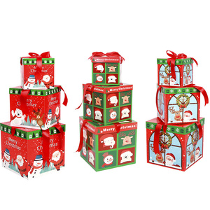 In tùy chỉnh in Hộp quà tặng giấy bìa cứng vẻ đẹp giáng sinh bao bì Quà Tặng đếm ngược giáng sinh 24 ngày hộp - Product Image 2