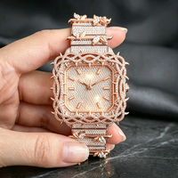 Nouvelle Arrivée Montre de Luxe pour Homme avec Design Épines et Diamants Moissanite Sertis, Verre Saphir 40mm, Montre-Bracelet Automatique de Plongée