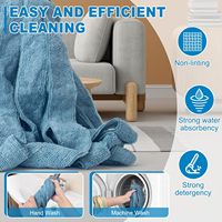 Tête de balai microfibre super absorbante légère avec manche en aluminium, personnalisable avec logo couleur, pour usage domestique