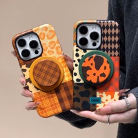 Nouvelle coque de protection antichoc magnétique souple à imprimé léopard pour iPhone 17 Pro Max 16 Pro Max 15 14 Automne Hiver