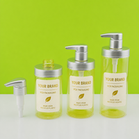 Nouvelle lotion pour le corps 380ml 420ml 530ml distributeur de pompe de gel douche PET bain moussant bouteille de shampooing en plastique 12oz 14oz 18oz