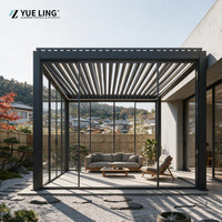Toit en aluminium imperméable à l'eau avec persiennes pour terrasse et jardin, pour les grossistes et les distributeurs, pergola résistante au soleil et à la pluie