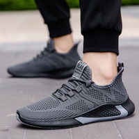 Chaussures de sport décontractées pour hommes, nouvelle collection, à bas prix, en maille tissée respirante