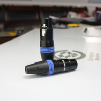 Adaptateur de câble DMX mâle, connecteur audio HIFI pour microphone, mélangeur, prise jack, cuivre OFC plaqué or, 3 broches, fiche XLR mâle, noir
