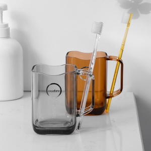 Portable Travel Toothbrush <b>Cup</b> <b>Set</b> Plastic Ceramic <b>Cups</b> for Bathroom Use for Toothpaste and Mouthwash Storage - Product Image 6