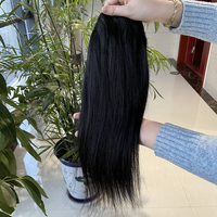 Extensions de cheveux naturels indiens Remy 100% humains, double trame, à clipser, queue de cheval, couleur naturelle, sans perte de cheveux