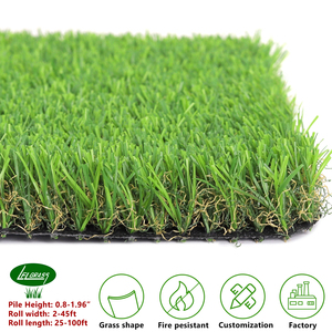 Lfl cỏ nhân tạo sân thể thao sân sau sân vườn trang trí cỏ tổng hợp thực tế tự nhiên 30-50mm cà phê xanh - Product Image 2