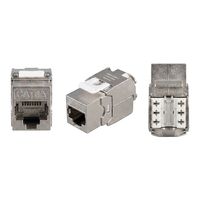 Conector Keystone RJ45 Macho/Hembra Blindado Gigabit Cat6 de Alta Velocidad, Módulo de Red Metálico FTP de 1Gbps Anti-interferencia Ethernet
