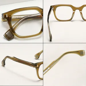 2024 Schlussverkauf hochwertiges Acetat Retro-Mode Vintage Rundrahmen Herren klassische Brille Brille Frauen breite Beine