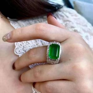 Xinfly Custom Pure 18k Gold Large Gemstone Natural <b>Emerald</b> Stone Diamond <b>Ring</b> for <b>Men</b> - Product Image 5