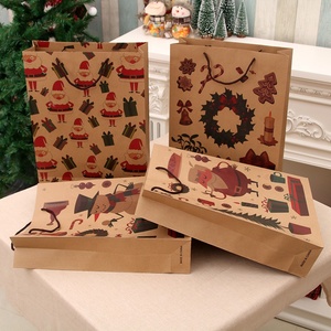 Venta al <span class=keywords><strong>por</strong></span> <span class=keywords><strong>mayor</strong></span> Festival Feliz <span class=keywords><strong>Navidad</strong></span> personalizado compras impresas bolsa <span class=keywords><strong>de</strong></span> <span class=keywords><strong>regalo</strong></span> Kraft Natural reciclado embalaje bolsa <span class=keywords><strong>de</strong></span> papel para <span class=keywords><strong>regalo</strong></span> - Product Image 2