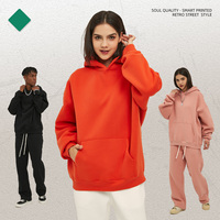 Fabricant de sweat à capuche Boxy 350g pull blanc surdimensionné sans ficelle polaire goutte épaule personnalisé 3D bouffée impression sweats à capuche et sweat-shirts