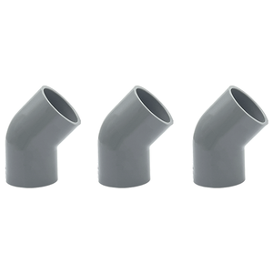 Formosa plastique 63mm 75mm <span class=keywords><strong>PVC</strong></span> raccord de tuyau 45 degrés <span class=keywords><strong>coude</strong></span> PN12.5 pression <span class=keywords><strong>plomberie</strong></span> UPVC raccord en plastique pour l'approvisionnement en eau - Product Image 6