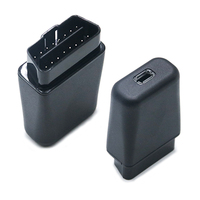 Caja OBD J1962 Negra de 16 Pines Ensamblada ST-SOH-028 con Orificio USB Tipo C, Conector OBD2 de 16 Pines Macho en Ángulo Recto de SETOCONT