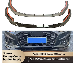 Pare-chocs de pelle avant modifié <span class=keywords><strong>ABT</strong></span> pour 20-25 Audi A4/S4 nouvelle décoration de lèvre avant Anti-collision anti-rayures matériau ABS arrière - Product Image 2
