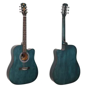 New Guitar Design Classical Model Wholesale 41 Inch Cutaway Acoustic Guitar With Linden Wood Matte Finish