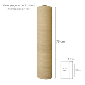 Rete Ombreggiante Beige 1,5 Metri Rotolo da 50 Metri - Product Image 2