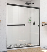 Porte de douche coulissante Baide BD-003A certifiée CE/GS/WATER, en alliage d'aluminium antirouille, étanche, verre trempé de 6 à 10 mm d'épaisseur, silencieuse