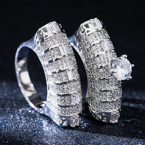 Set di Anelli Abbinati dal Design Traforato, Eleganti Anelli da Dito per Donne - Product Image 3
