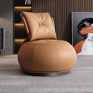 Sillón Individual de Diseño Moderno Italiano para Sala de Estar o Dormitorio, Silla Giratoria Simple con Relleno de Espuma, Estilo Puff, Duradero, Negociable - Product Image 1