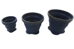 Tasses de voyage pliables en silicone, compatibles micro-ondes et lave-vaisselle, de différentes tailles, parfaites pour le camping et la randonnée en plein air - Product Image 4