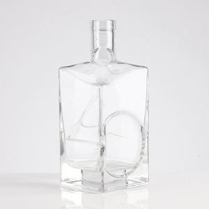 Bouteilles personnalisées avec bouchon en T pour whisky et <span class=keywords><strong>vodka</strong></span>, bouteille en verre transparent à bouche en spirale avec cylindre de brandy - Product Image 1