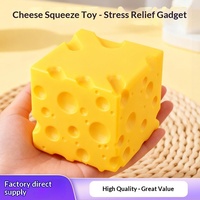 Jouet anti-stress en forme de fromage géant OEM, en TPR, rempli de slime, pour enfants, vente en gros personnalisée disponible