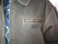 Manteau de travail matelassé en coton tissé pour hommes, en toile, coupe-vent, dure de canard, délavé, chore, 190T, taille serrée, vert