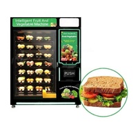 Distributeur automatique de produits frais d'usine avec support multilingue, unité de service libre en chaîne du froid pour fruits de mer, fruits, légumes et viande